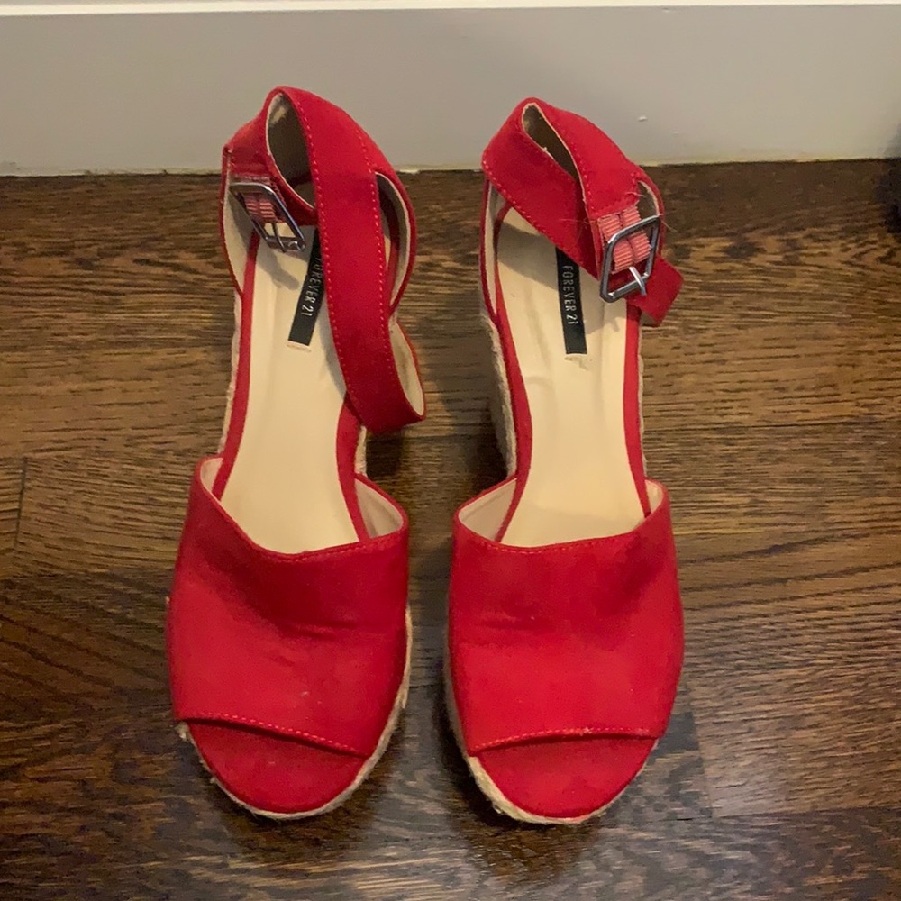 Red Forever 21 heels - Size 7 - Worn once